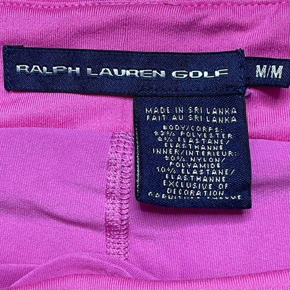 Ralph Lauren Golf Skort Shorts Women's Pink Size M High Rise Contrast Stripes - Picture 5 of 5